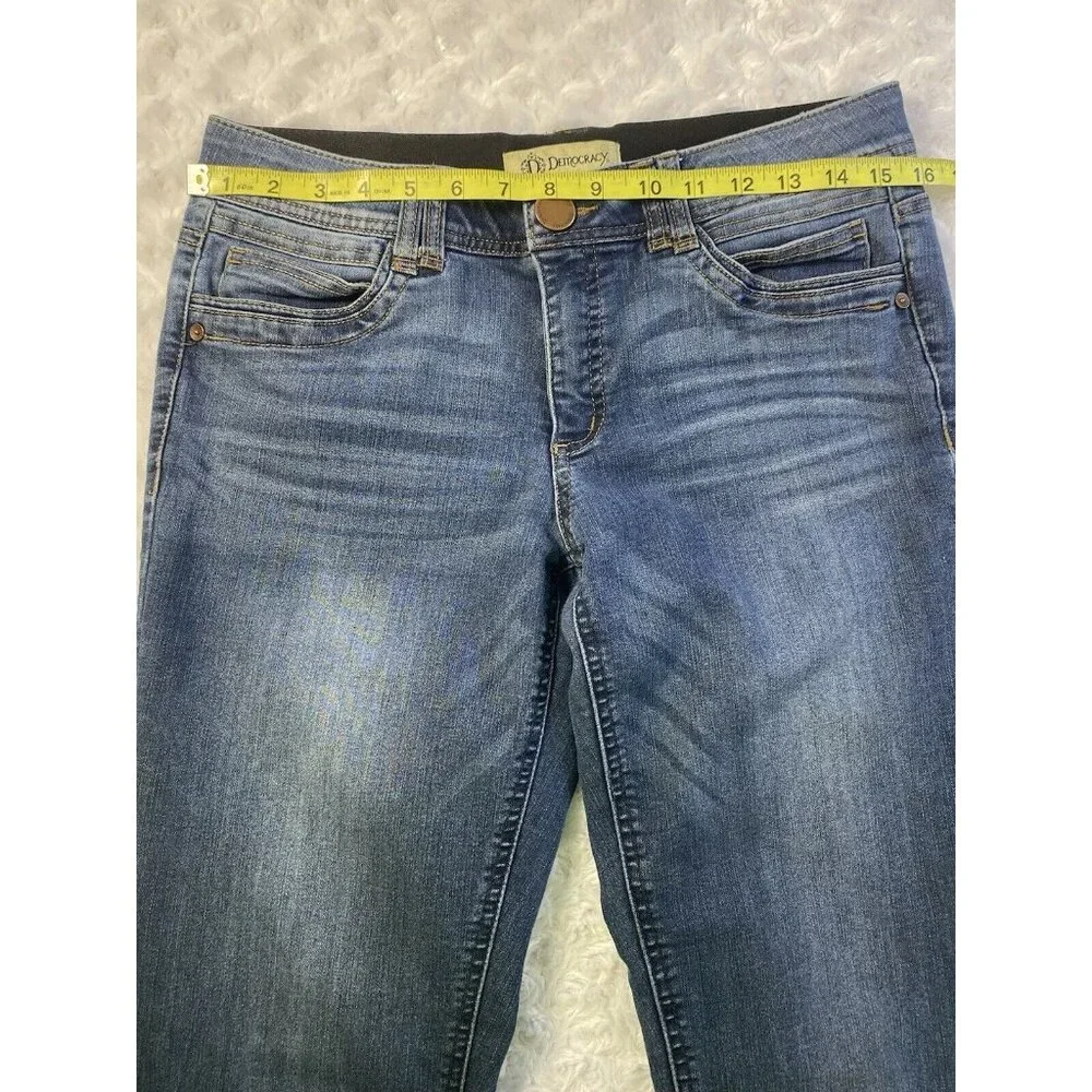 Democracy Jeans Womens Size 8 Ab Solution Women's Stretch No Holes Mid Rise